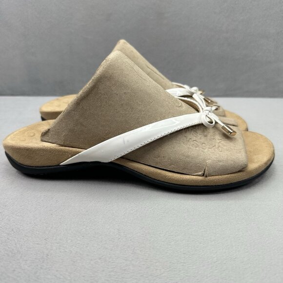 Vionic Bella II Womens Size 7 Thong Sandals White Toe Post Flip Flops Comfort - Picture 1 of 8